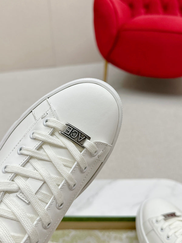 Gucci sneakers detailed view showing premium designer craftsmanship