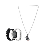 Front view of Ed Hardy men's black watch