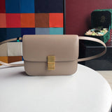 Front view of modern structured women's handbag – women's luxury handbag