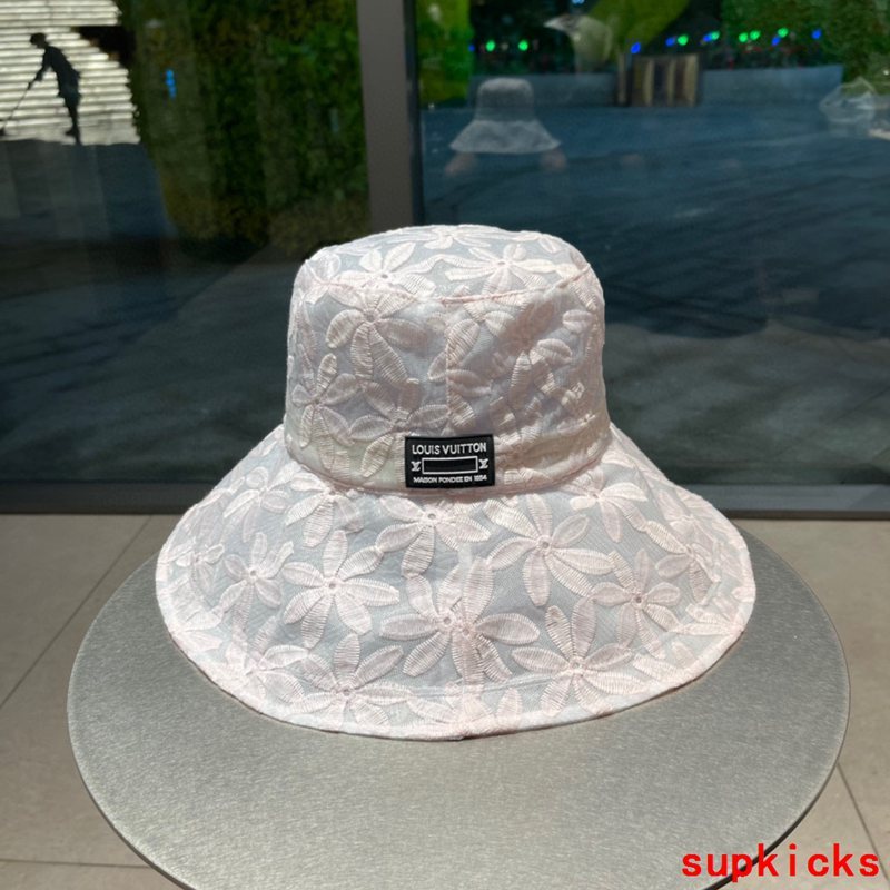 Close-up detail view of Louis Vuitton unisex cap
