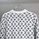 Front view of Louis Vuitton luxury clothing with runway-inspired design