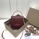 Statement Faux Leather Handbag - Polished Finish | Women's Fashion Handbag #1762 - side angle view (image 2) of designer-inspired handbag