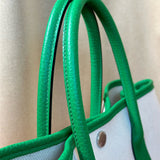  understated top-handle bag detail view showing craftsmanship