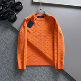 Front view of Louis Vuitton luxury clothing with logo-detail design