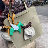 Side view of chic structured handbag