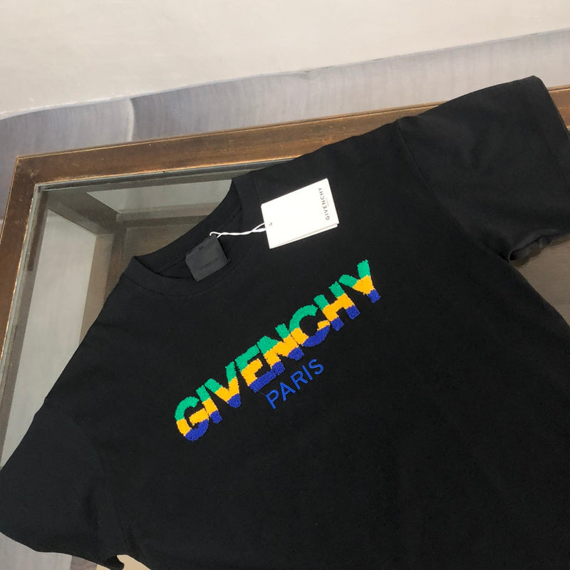 Close-up detail shot of Givenchy luxury clothing with relaxed-fit cut