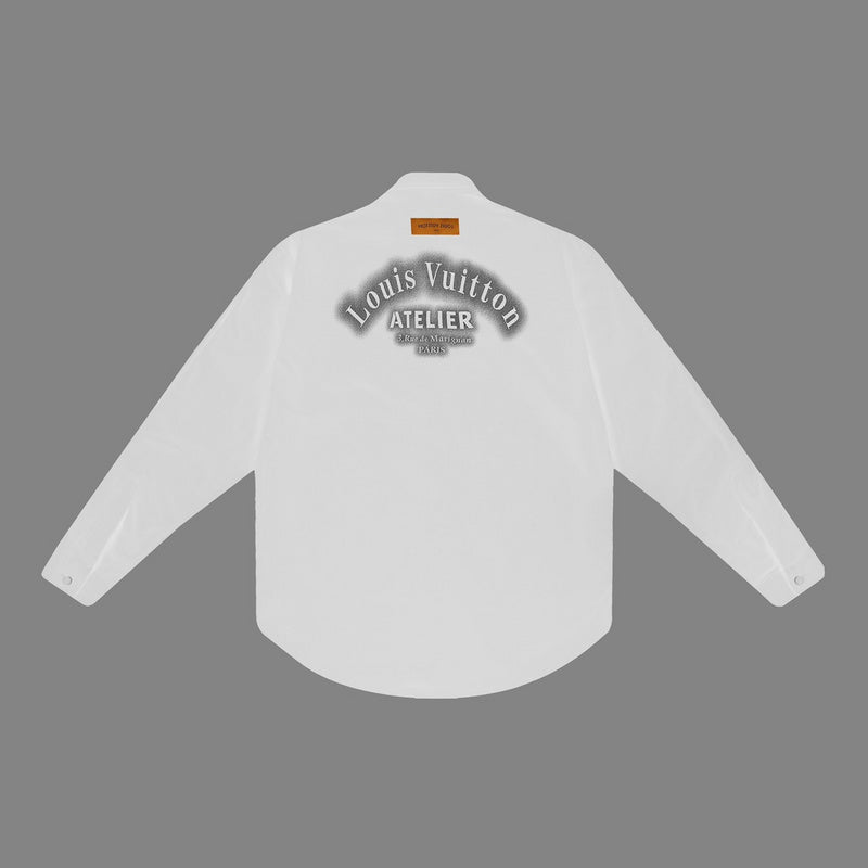 Close-up detail shot of Louis Vuitton luxury clothing with monogram-inspired silhouette