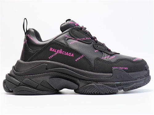 Balenciaga Black Chunky Platform Sneakers - Detail Shot of Craftsmanship