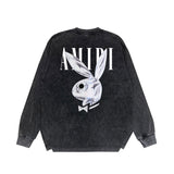 Close-up of Amiri hoodie craftsmanship
