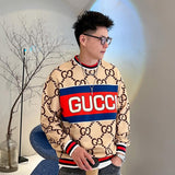 Back view of Gucci luxury clothing with logo-detail design