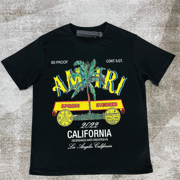 Close-up of Amiri t-shirt craftsmanship