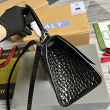 Chic Vegan Leather Handbag - Smooth Faux-Leather Exterior | Women's Fashion Handbag #301 - back view (image 4) of designer-inspired handbag
