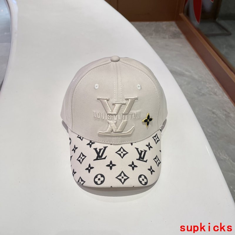 Close-up detail view of Louis Vuitton unisex cap