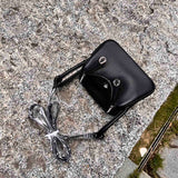 Side view of chic structured handbag