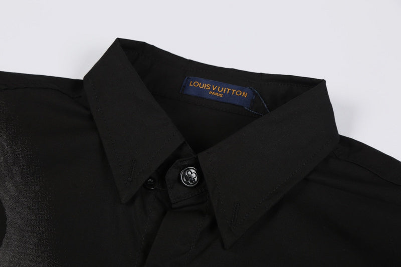 Back view of Louis Vuitton luxury clothing with logo-detail design