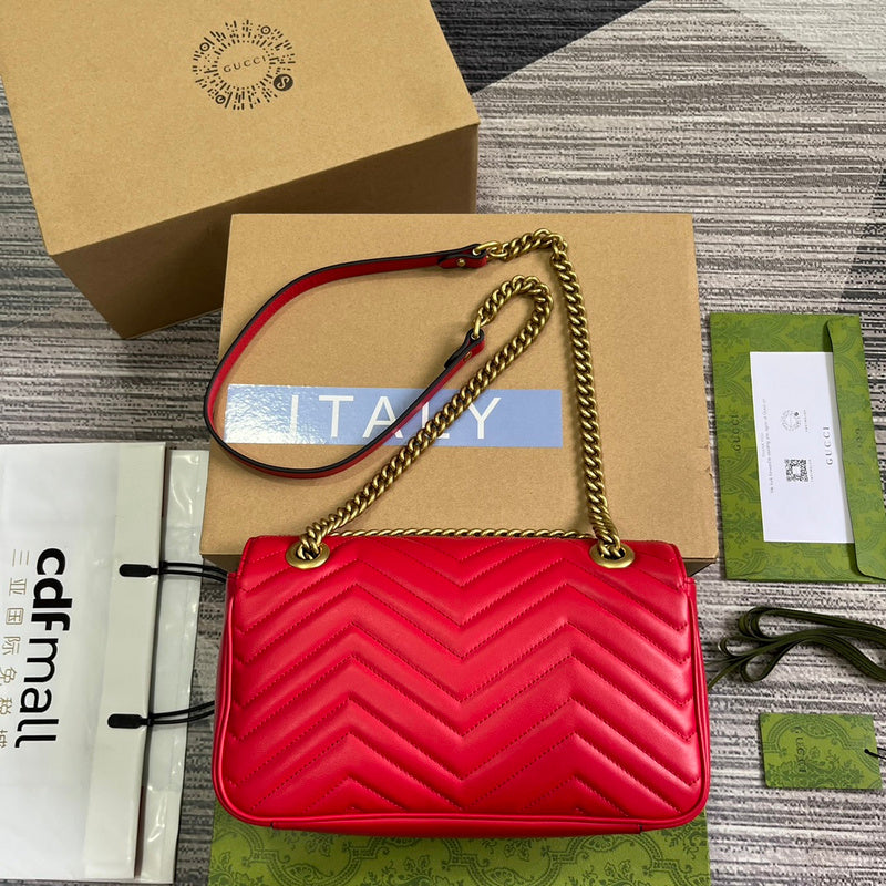 Front view of classic elevated women's handbag – women's designer-style accessory
