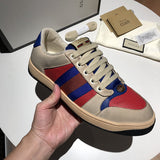 Gucci crisp white luxury sneakers view 11 heritage-inspired look