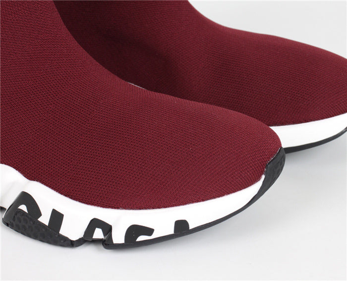 Balenciaga Red Low-Top Sneakers - Close-Up Texture View