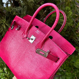 Poised bag shown from front angle