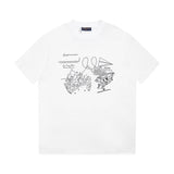 Side profile of Louis Vuitton cotton t-shirt with monogram-inspired silhouette