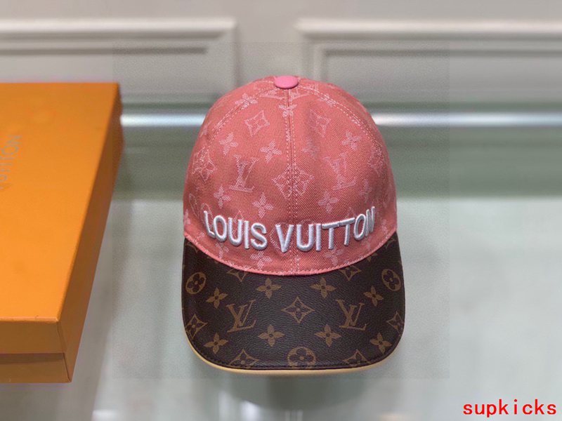 Close-up detail view of Louis Vuitton unisex cap