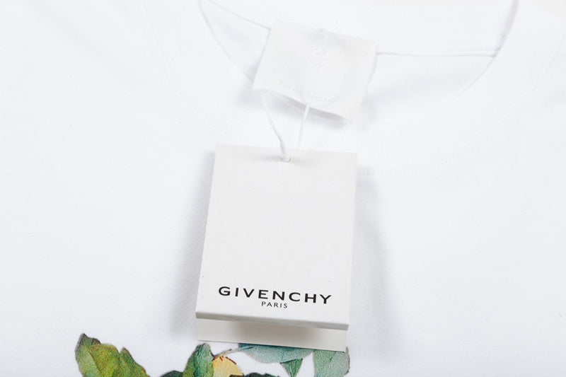 Close-up detail shot of Givenchy luxury clothing with signature branding