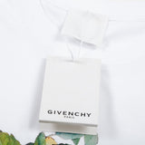 Close-up detail shot of Givenchy luxury clothing with signature branding