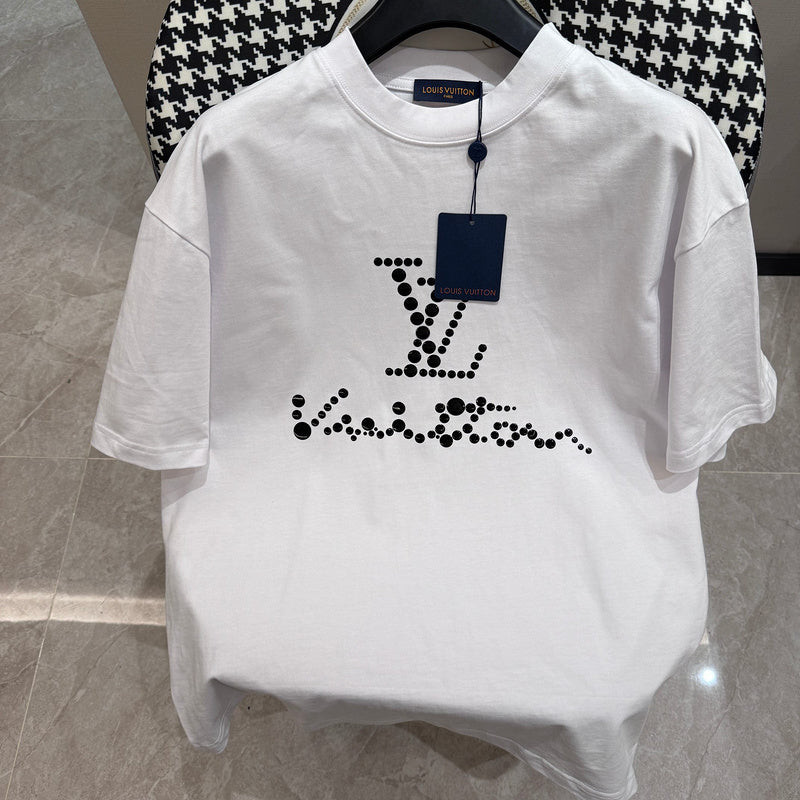 Back view of Louis Vuitton cotton t-shirt with logo-detail design