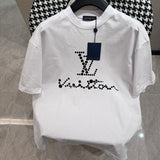 Back view of Louis Vuitton cotton t-shirt with logo-detail design