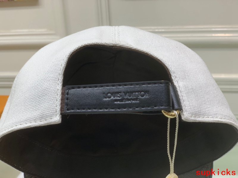 Close-up detail view of Louis Vuitton unisex cap