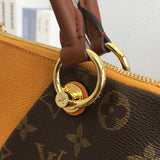 Handle and strap detail of sleek premium women's handbag – women's designer-style accessory