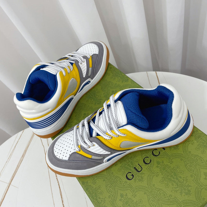 Gucci fresh white-and-black luxury sneakers view 7 signature lace-up style