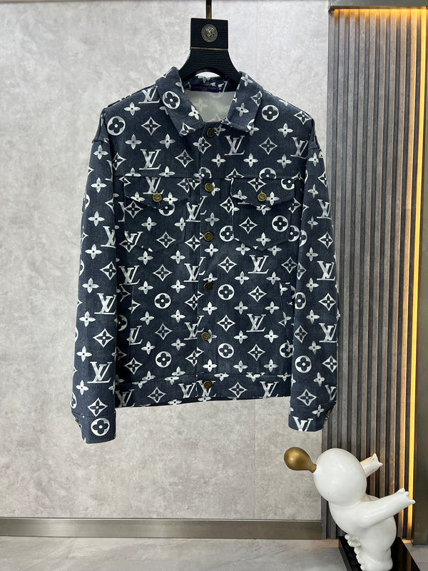 Front view of Louis Vuitton luxury clothing with runway-inspired design