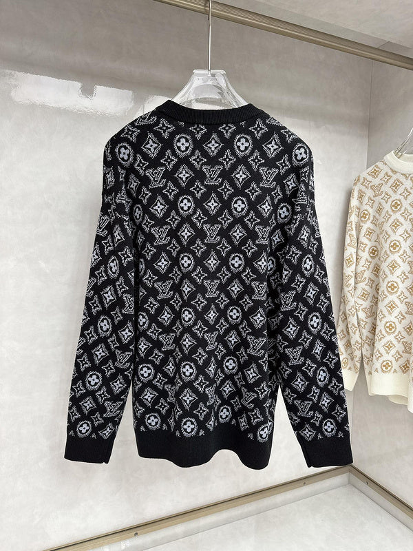 Side profile of Louis Vuitton luxury clothing with logo-detail design