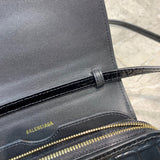 Timeless Faux Leather Handbag - Sleek Minimalist Lines | Women's Fashion Handbag #717 - texture close-up (image 9) of designer-inspired handbag