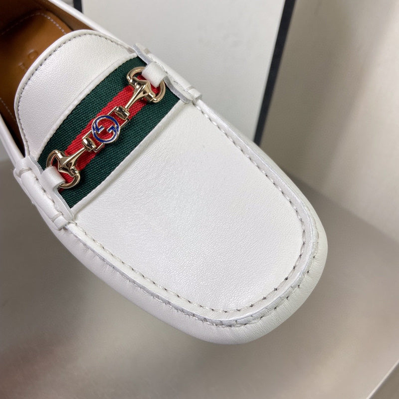 Gucci crisp white luxury sneakers view 6 cushioned comfort fit