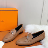 Hermès Tan Pointed-Toe Stiletto Heels - Angled View