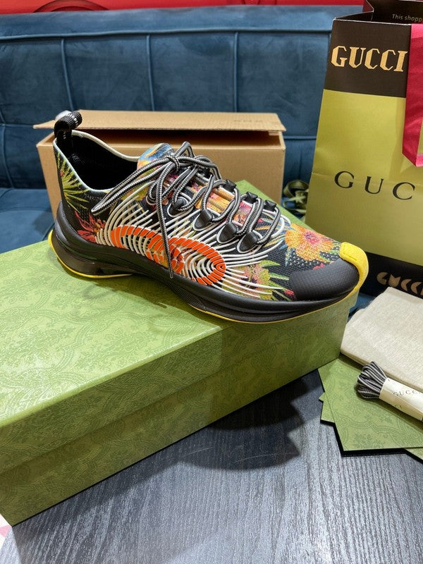 Gucci bold contrast luxury sneakers view 7 streetwear statement look