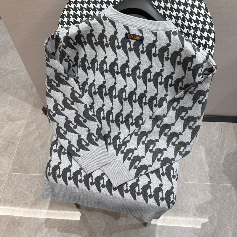 Side profile of Louis Vuitton luxury clothing with runway-inspired design