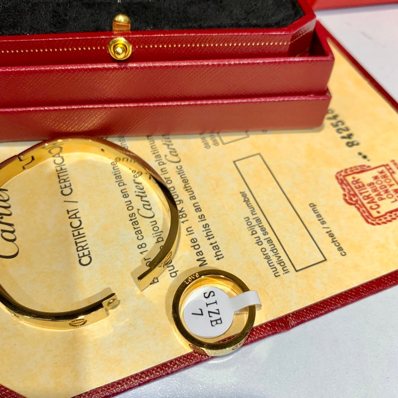 Side view of Cartier unisex jewelry piece