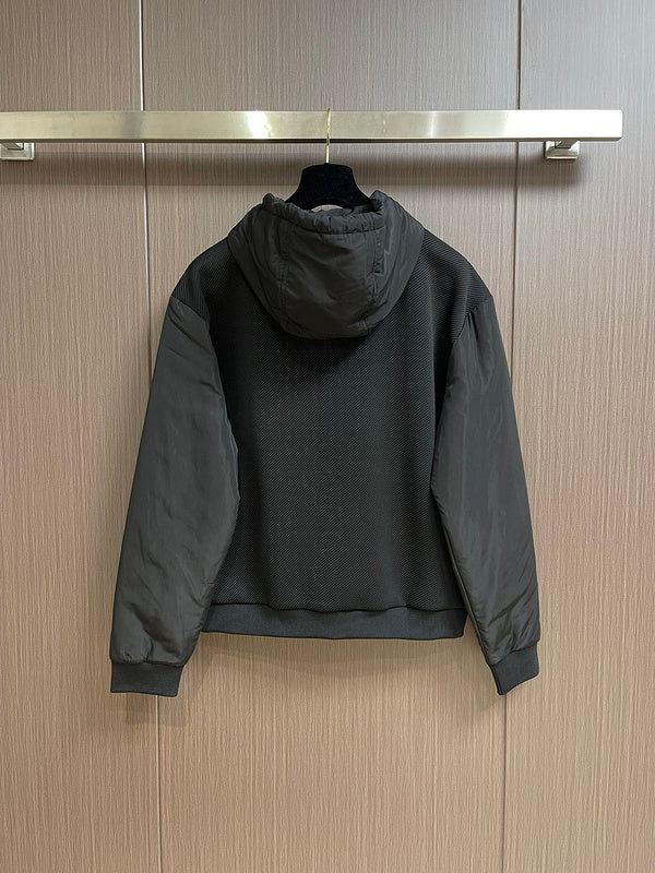 Side profile of Louis Vuitton luxury clothing with monogram-inspired silhouette