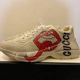 Gucci stone beige luxury sneakers view 6 classic court silhouette