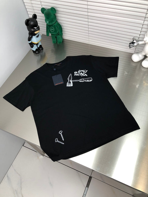 Back view of Louis Vuitton cotton t-shirt with logo-detail design