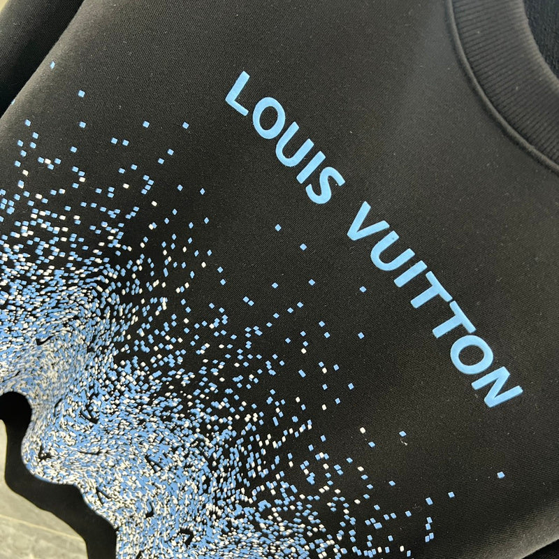 Flat lay presentation of Louis Vuitton luxury clothing with tailored silhouette