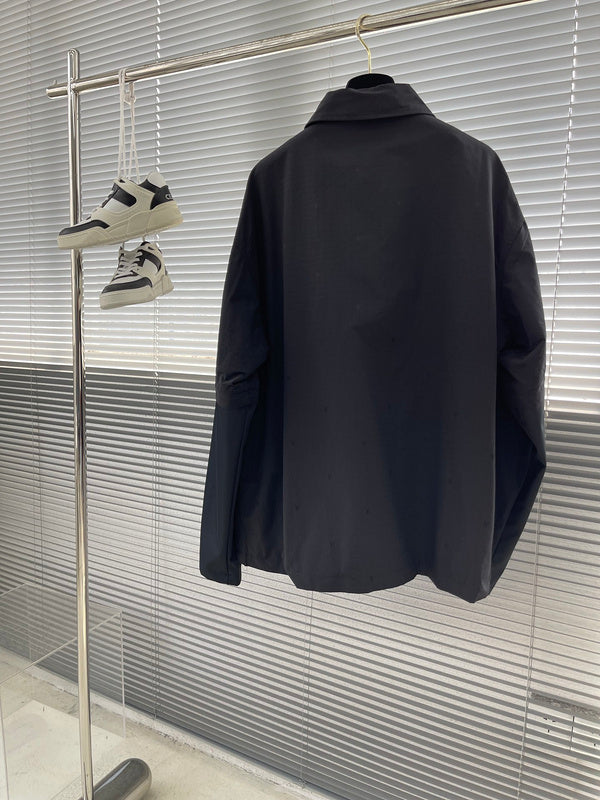 Close-up detail shot of Louis Vuitton luxury clothing with contemporary cut
