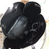 Side profile of polished chic women's handbag – women's designer-style accessory