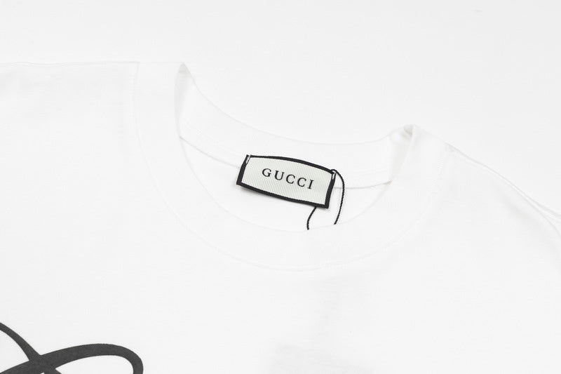 Close-up detail shot of Louis Vuitton cotton t-shirt with logo-detail design