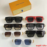 Close-up detail view of Louis Vuitton unisex sunglasses