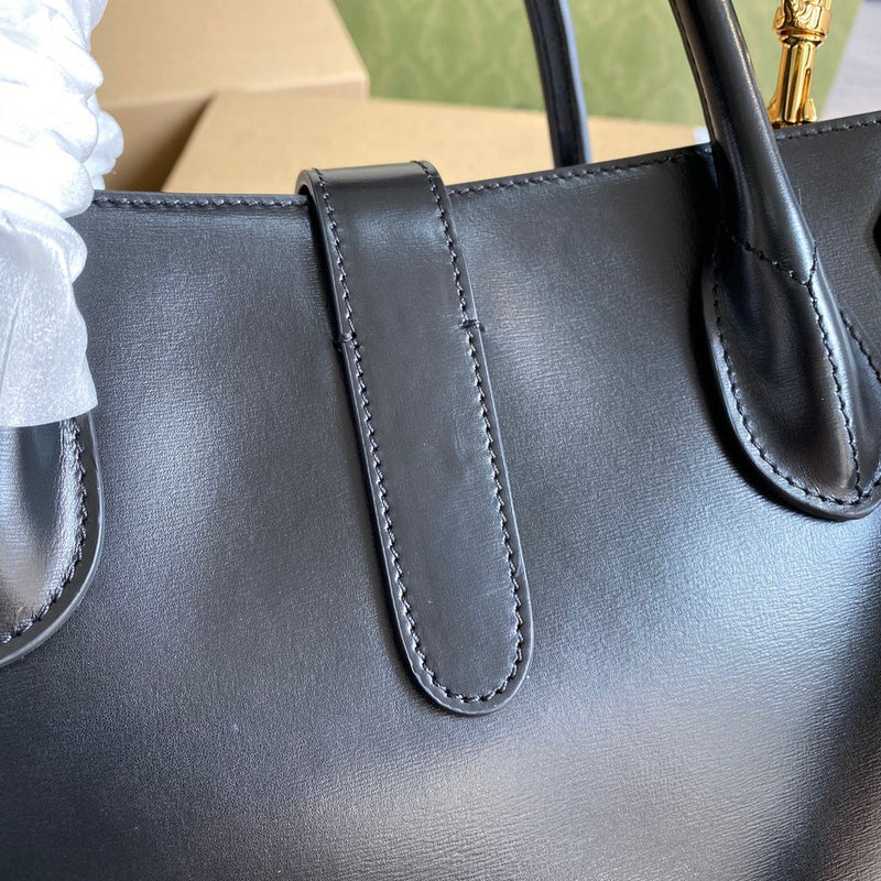 Side profile of elevated classic women's handbag – women's designer-style accessory