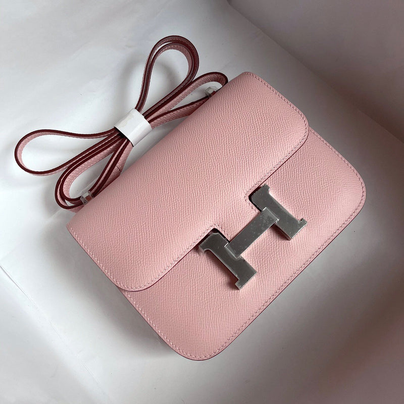 Side view of contemporary structured handbag